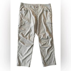 Columbia MENS Omni shield sun protect khaki top stop hiking pants SZ 42 Gorpcore